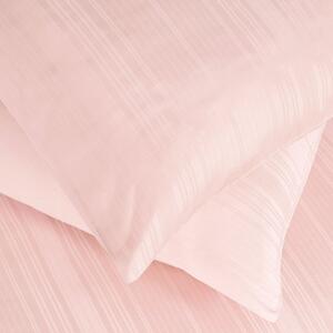 Goldea lenjerie de pat deluxe din damasc - roz cu dungi subțiri 140 x 220 și 70 x 90 cm