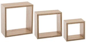 Un set de trei rafturi decorative de perete CUBE