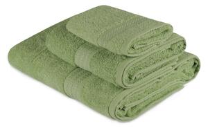 Set de prosoape 3 bucati, Premium Feel, UnicUtil, Verde