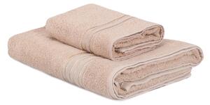 Set de prosoape 2 bucati, Chic Finish, UnicUtil, Cappuccino