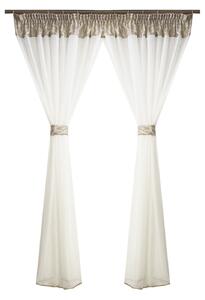 Perdea Velariain easy ivoire si tafta bej, 300x185 cm