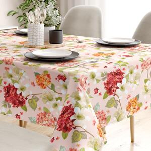 Goldea față de masă decorativă loneta - flori de primăvară 100 x 140 cm
