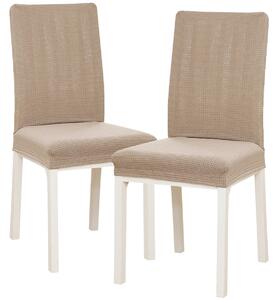 Husă multielastică de scaun 4Home Magic clean bej, 45 - 50 cm, set 2 buc