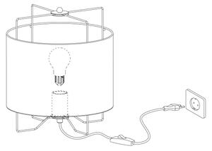Eglo 43293 - Lampă de masă BRIDEKIRK 1xE27/40W/230V