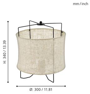 Eglo 43293 - Lampă de masă BRIDEKIRK 1xE27/40W/230V