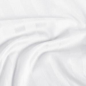 Goldea lenjerie de pat din damasc cu dungi - alb 200 x 200 și 2buc 50 x 70 cm