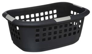 Coș de rufe din plastic, negru, 51 l