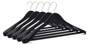 Umerase Tricouri din Lemn cu Umeri Lați și Design Modern, Negru, UUUM15, 1 bucata