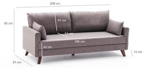 Canapea extensibilă Bella Sofa Bed - Brown