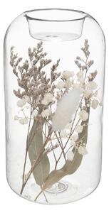 Sfesnic din sticla cu flori uscate de TISTA