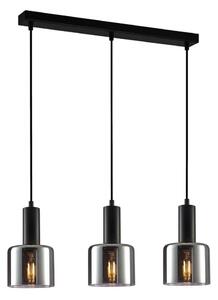 Lustră pe cablu SANTIA 3xE27/40W/230V negru ITALUX PND-65342-3-BK+SG