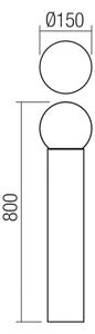Redo 90643 - Lampă de exterior BULK 1xE27/28W/230V 80 cm IP44 antracit