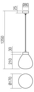 Lustră pe cablu Redo 01-3196 LUKE 1xE27/42W/230V negru