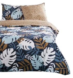 Set lenjerie de pat din bumbac Tropical Vibe, reversibila, 220 x 240 cm