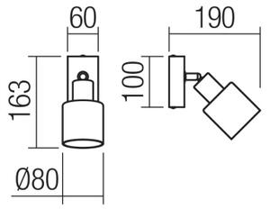Spot de perete Redo 01-3984 ROTIS 1xE14/15W/230V