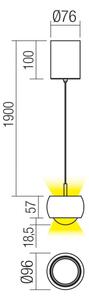 Lustră LED pe cablu Redo 01-3549 AVES LED/12W/230V CRI 90 gri