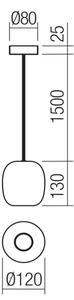 Lustră pe cablu Redo 01-3477 BOOM 1xGU10/10W/230V d. 12 cm negru