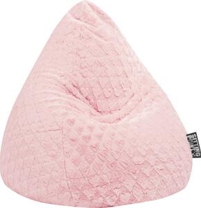 Fotoliu puf beanbag Sitting Point Fluffy Hearts XL roz 70x110 cm