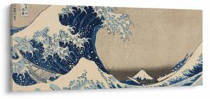 Tablou - Katsushika Hokusai, Under the Wave off Kanagawa, reproducere (120x50 cm)
