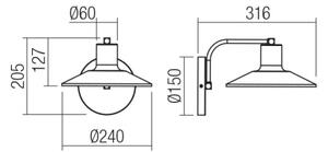 Lampă de perete Redo 01-4053 FRESNO 1xE27/42W/230V
