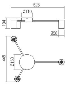 Spot Redo 01-4049 NOA 3xGU10/10W/230V auriu