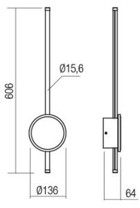 Aplică LED Redo 01-2701 DIAZ LED/18W/230V CRI 90 negru