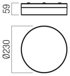 Plafonieră LED Redo 01-3727 FRISBI LED/12W/230V 3000/4000K IP44 crom