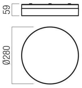 Plafonieră LED Redo 01-3728 FRISBI LED/18W/230V 3000/4000K IP44 crom