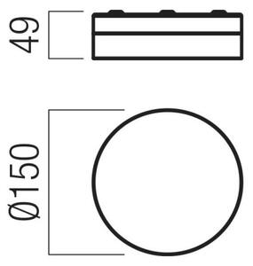 Plafonieră LED Redo 01-3725 FRISBI LED/8W/230V IP44 crom