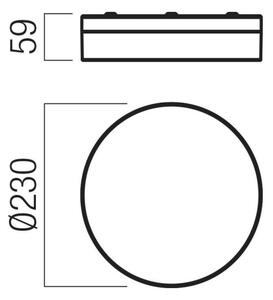 Plafonieră LED Redo 01-3731 FRISBI LED/12W/230V 3000/4000K IP44 alb