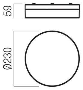 Plafonieră LED Redo 01-3735 FRISBI LED/12W/230V 3000/4000K IP44 negru