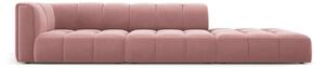 Canapea Serena cu 4 locuri si tapiterie din catifea, roz
