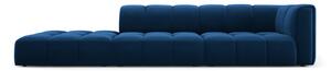 Canapea Serena cu 4 locuri si tapiterie din catifea, albastru royal