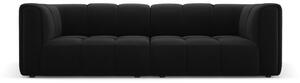 Canapea Serena cu 3 locuri si tapiterie din catifea, negru