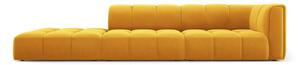 Canapea Serena cu 4 locuri si tapiterie din catifea, galbeen