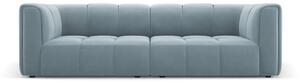 Canapea Serena cu 3 locuri si tapiterie din catifea, albastru deschis
