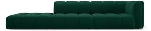 Canapea Serena cu 4 locuri si tapiterie din catifea, verde inchis
