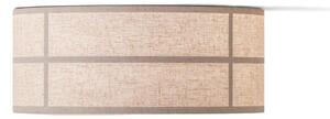Audo Copenhagen Plafonieră Hashira, culoare naturală, lenjerie, Ø 50 cm, reglabil, Bej, Camera de zi / sufragerie, Țesătură / Textil