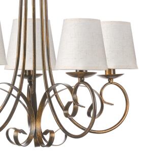 Lustră pe lanț ONLI POMPEI 5xE14/6W/230V bronz