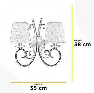 Aplică ONLI POMPEI 2xE14/6W/230V bronz