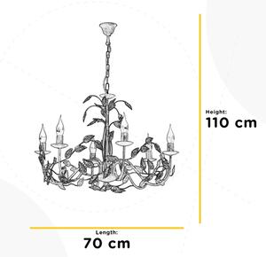 Lustră pe lanț ONLI COLLANA 6xE14/6W/230V bronz/auriu