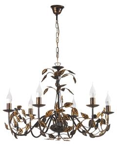 Lustră pe lanț ONLI COLLANA 6xE14/6W/230V bronz/auriu