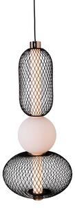 Lustră LED pe cablu MAXLIGHT P0591 BORA LED/10W/230V d. 22 cm alb/negru