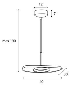 Lustră LED pe cablu MAXLIGHT P0560 DEUX LED/5W/230V negru