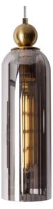 Lustră pe cablu MAXLIGHT P0511 CAMPANILA 1xE27/40W/230V d. 10 cm alamă/gri