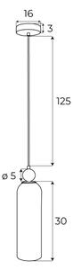 Lustră pe cablu MAXLIGHT P0510 CAMPANILA 1xE27/40W/230V d. 10 cm alamă/bej