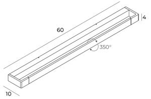Aplică LED pentru baie MAXLIGHT W0319 FLINK LED/18W/230V IP44 auriu