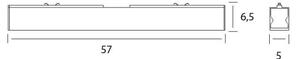 Plafonieră LED dimabilă pentru baie MAXLIGHT C0190D LINEAR LED/18W/230V negru
