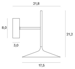 Lampă LED de perete MAXLIGHT W0303 HANA LED/6W/230V negru