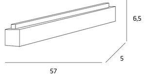 Plafonieră LED MAXLIGHT C0124 LINEAR LED/18W/230V 57 cm alb